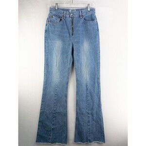 Serge de Blue‎ Jeans Jeans Womens 25 Light Wash High Rise Distressed Bootcut